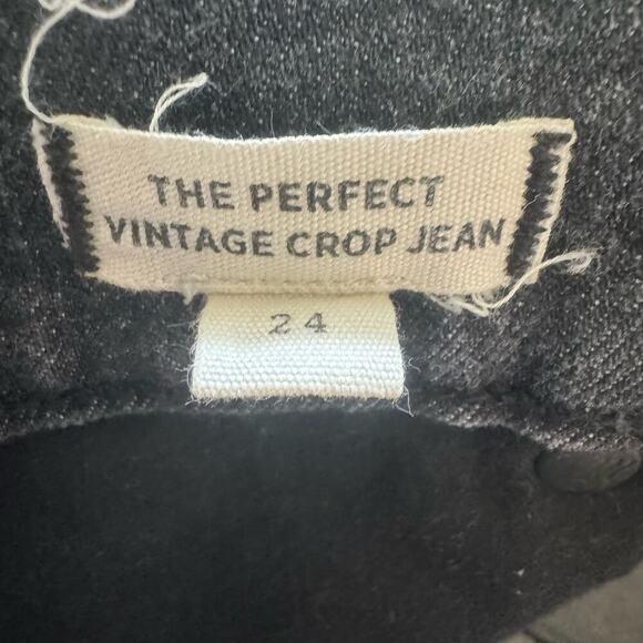 Madewell Womens Vintage Crop Jeans High Rise Black Straight AA892 FA19 Sz 24 - Picture 8 of 12
